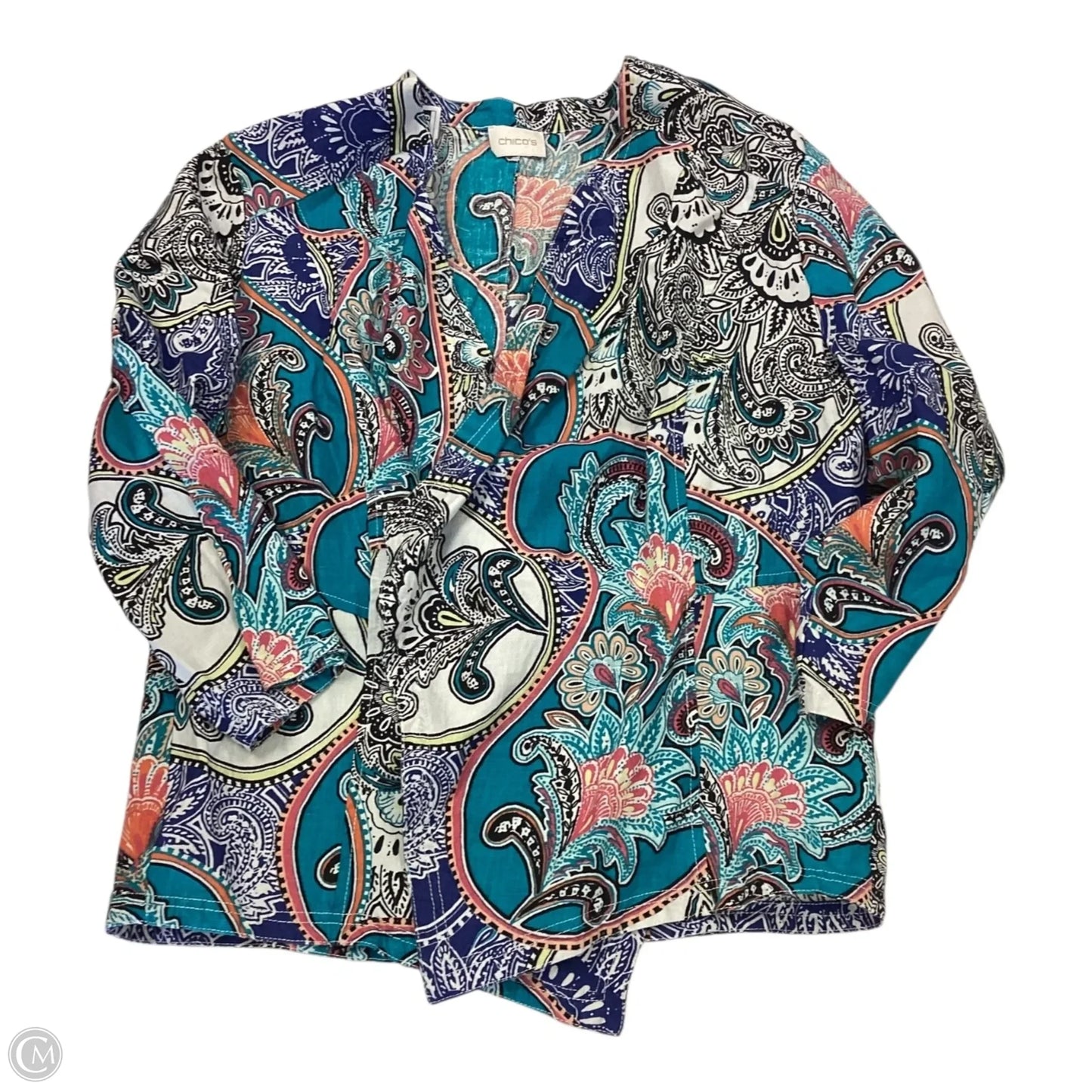 Blazer By Chicos In Multi-colored, Size: L