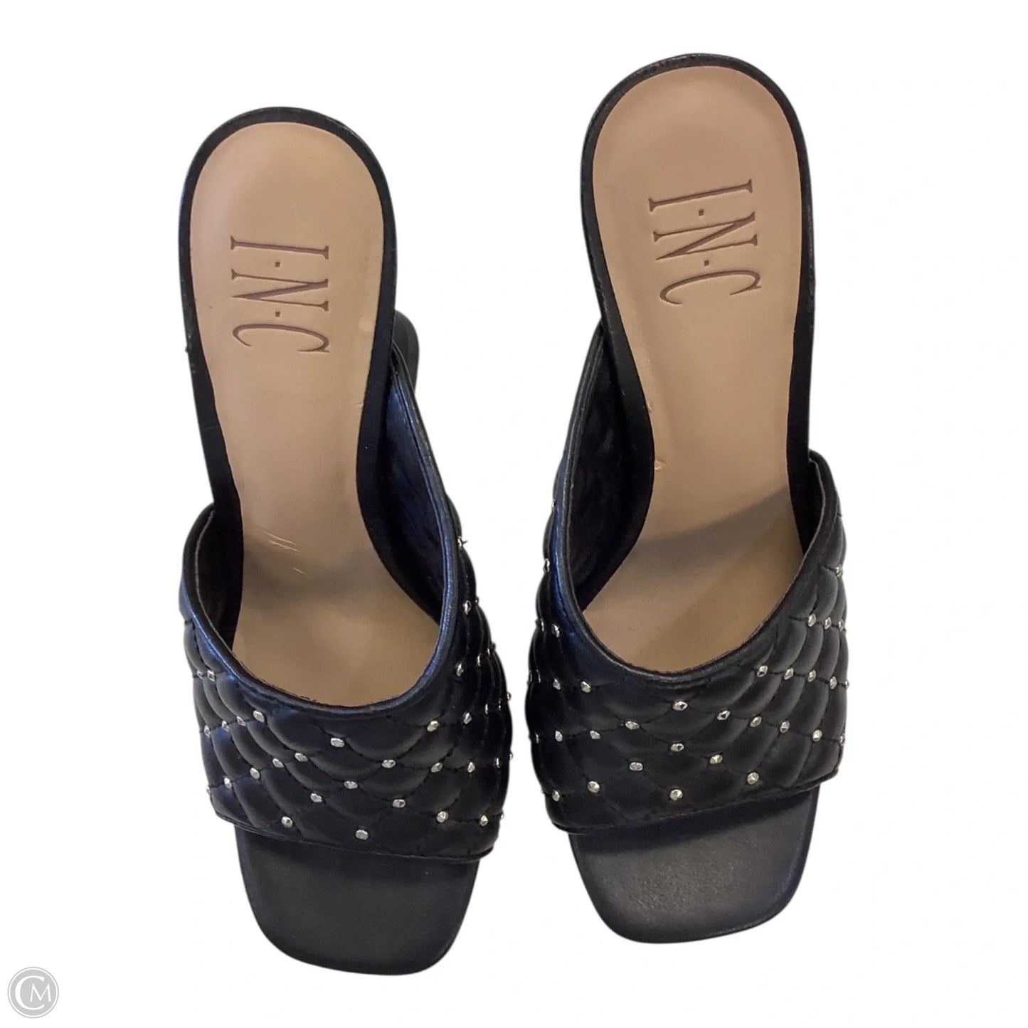 Sandals Heels Kitten By Inc In Black, Size: 6.5