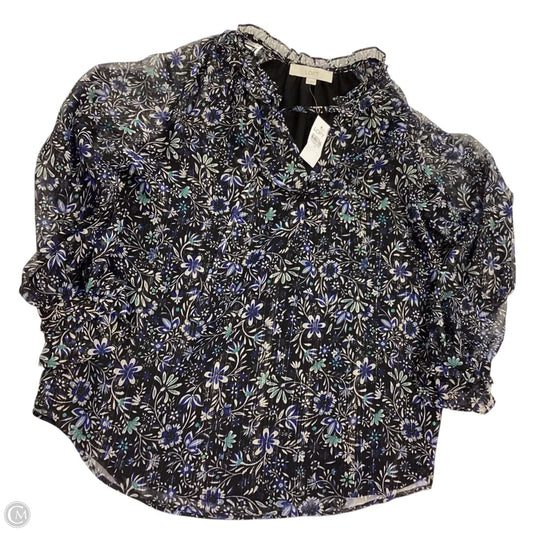 Top Long Sleeve By Loft In Floral Print, Size: M