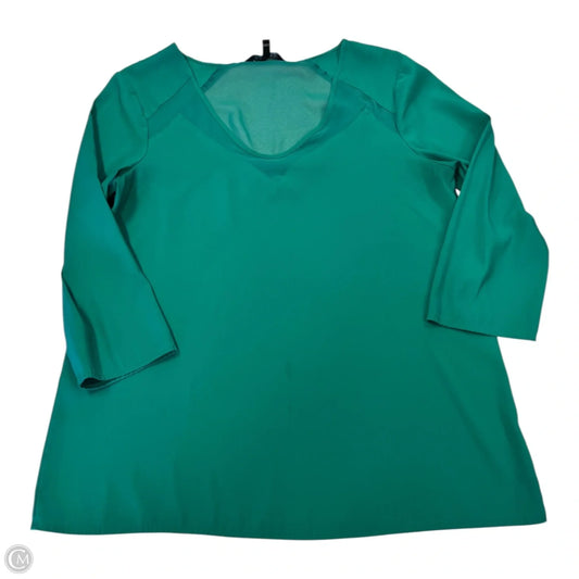 Top 3/4 Sleeve By Express In Green, Size: M