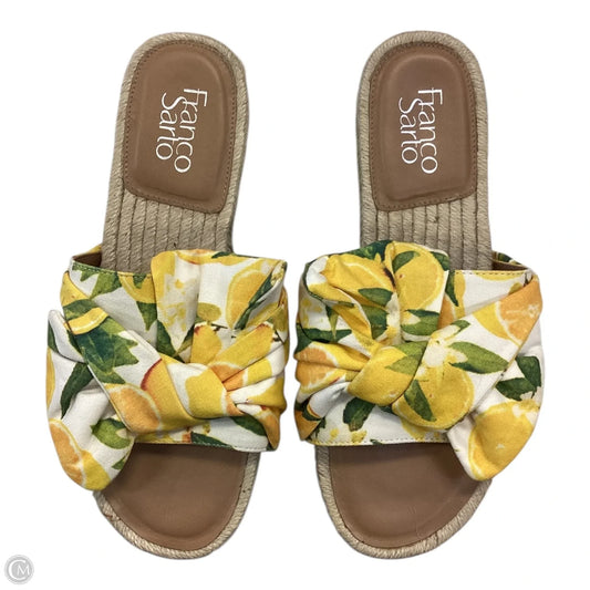Sandals Flats By Franco Sarto In Yellow, Size: 6.5