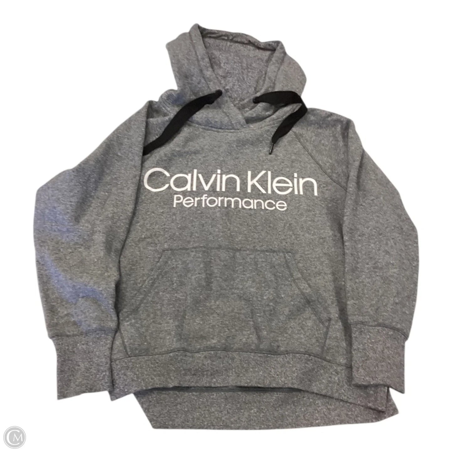 Jacket Fleece By Calvin Klein In Grey, Size: M
