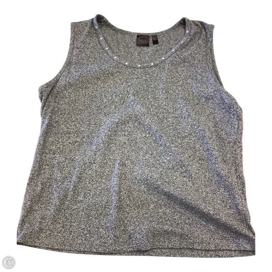 Top Sleeveless By Rafaella In Grey, Size: Xlp