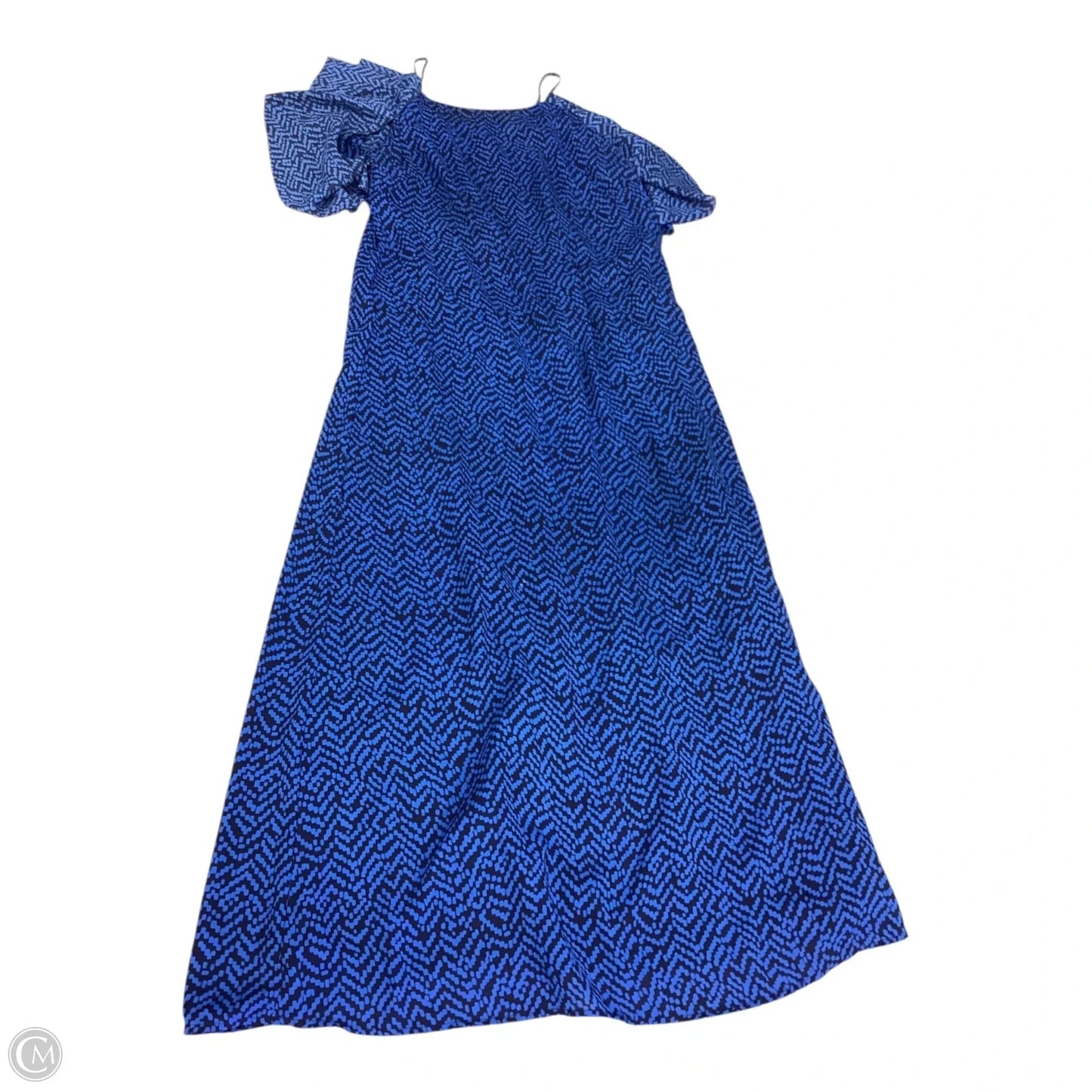 Dress Casual Maxi By Banana Republic In Black & Blue, Size: 12p