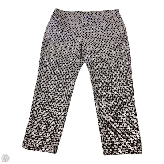 Pants Cropped By Chicos In Black & White, Size: L