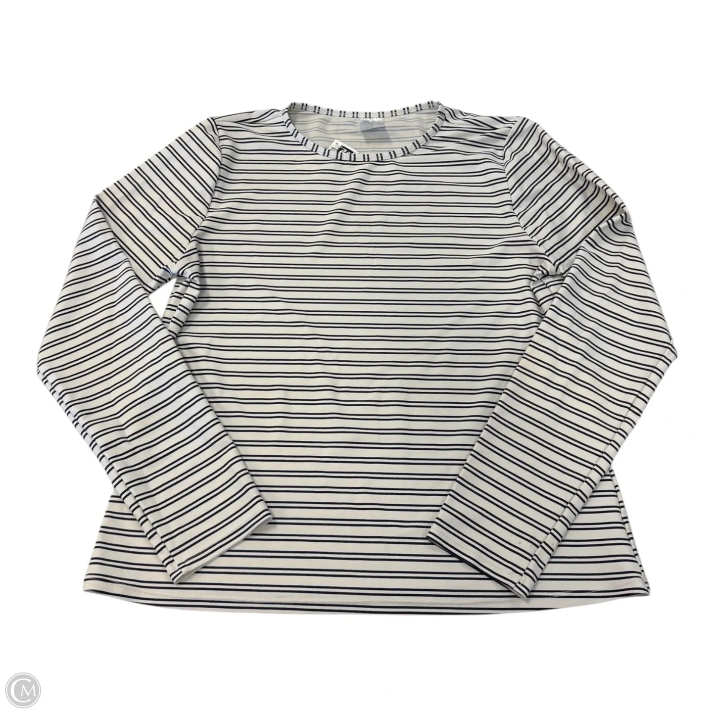 Top 3/4 Sleeve By Kona Sol In Striped Pattern, Size: M