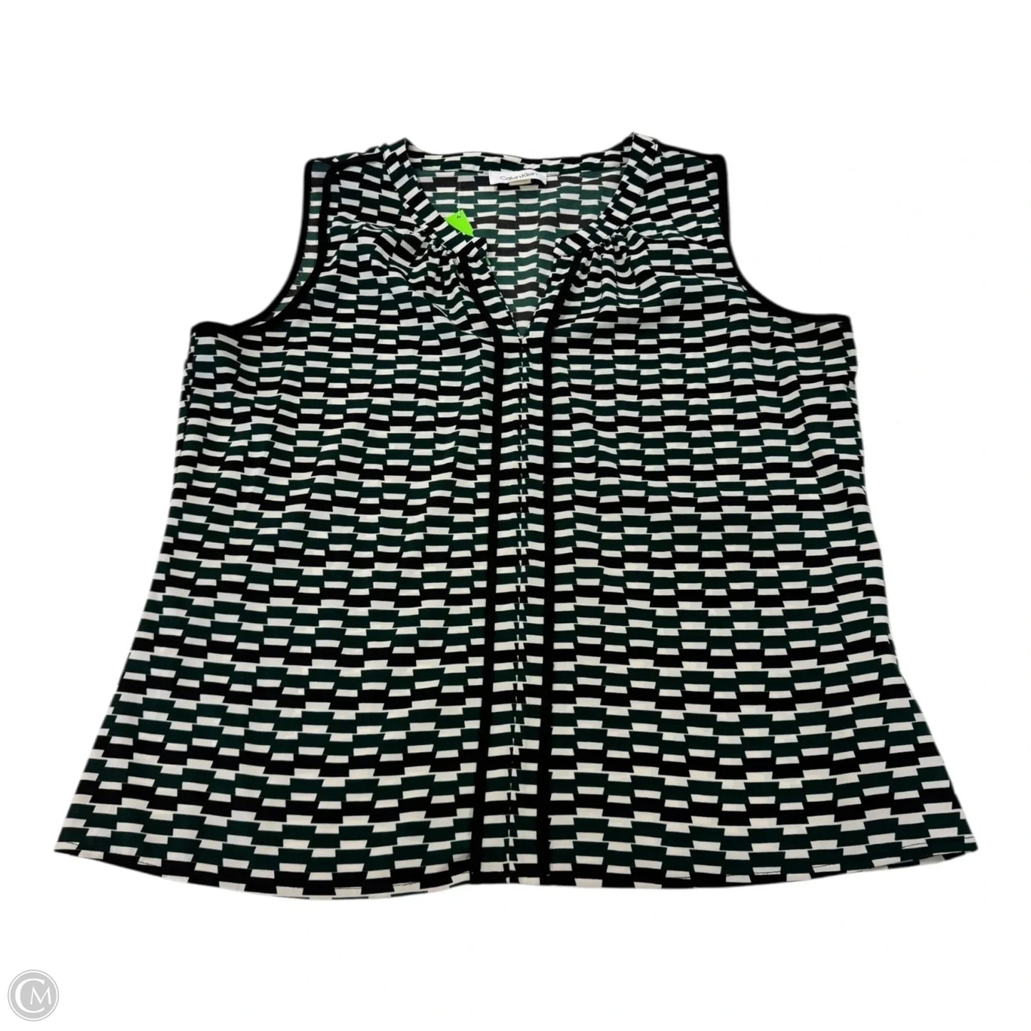 Top Sleeveless By Calvin Klein In Green, Size: Lp