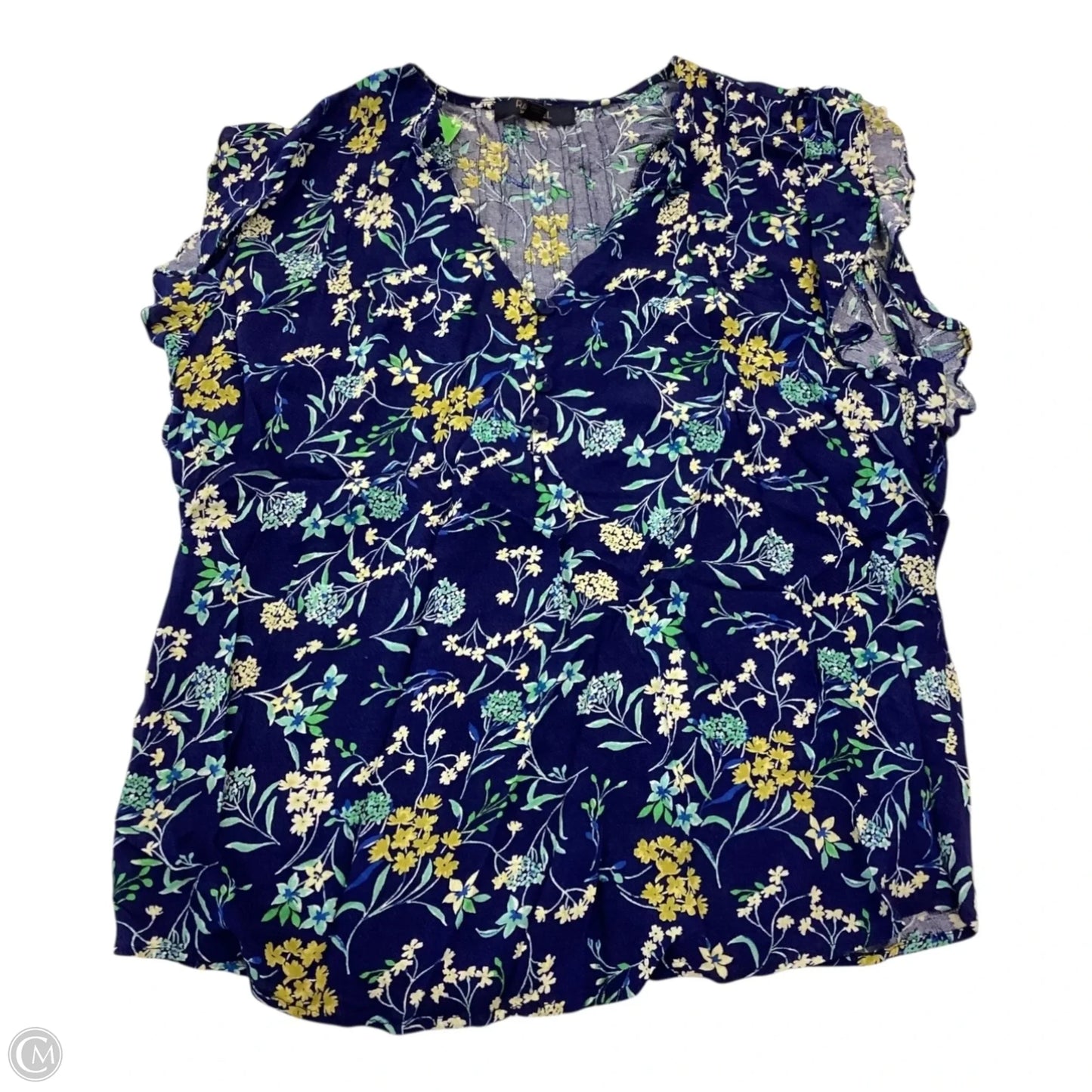 Top Short Sleeve By Rachel Roy In Floral Print, Size: L