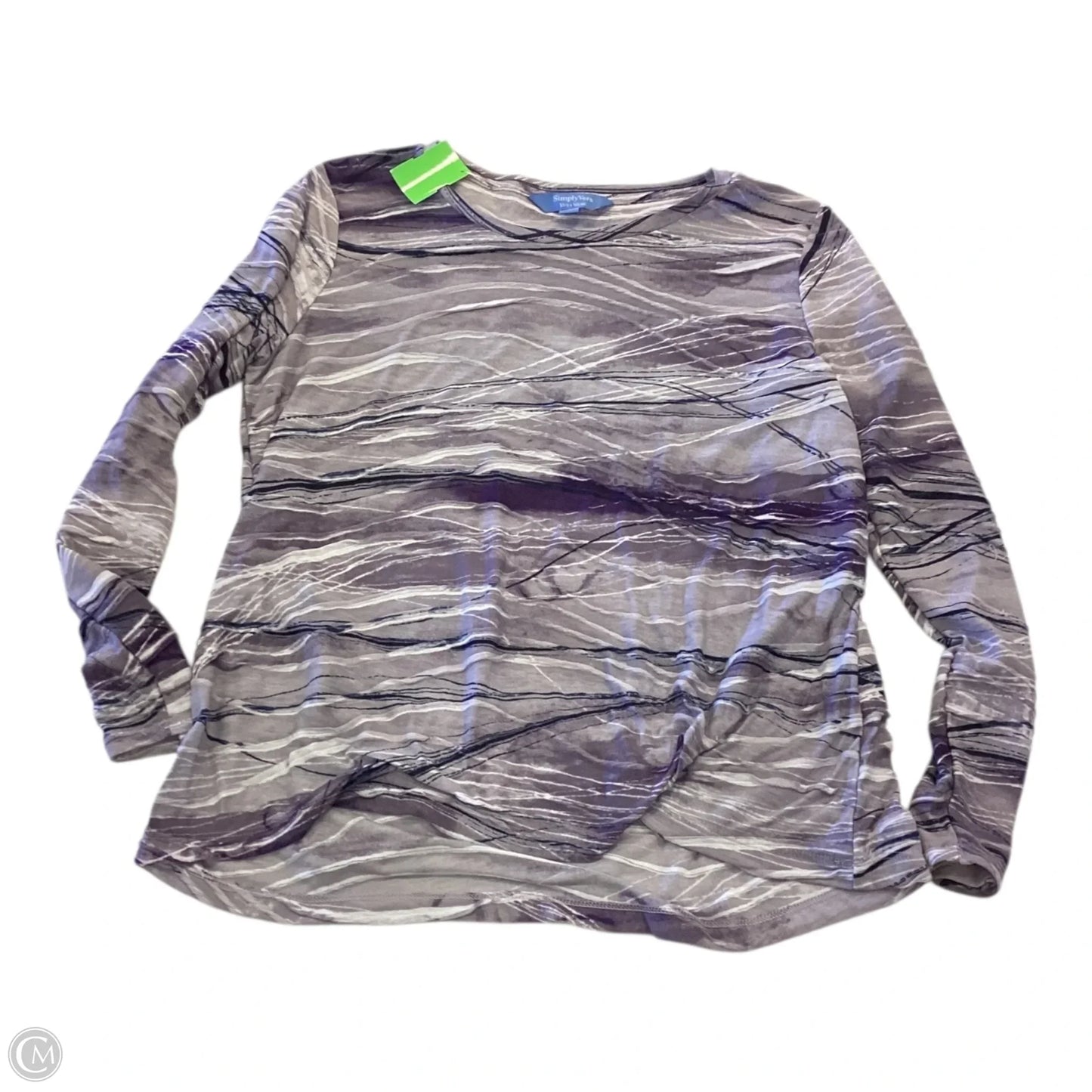 Top Long Sleeve By Simply Vera In Purple, Size: Xl