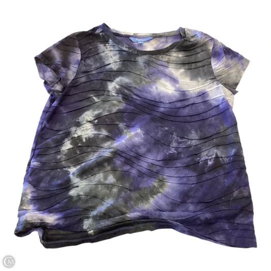 Top Short Sleeve By Simply Vera In Green & Purple, Size: Xl