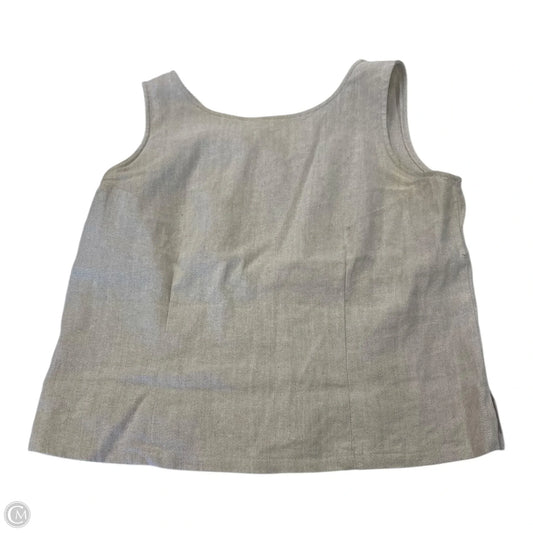 Top Sleeveless By Liz Claiborne In Tan, Size: L