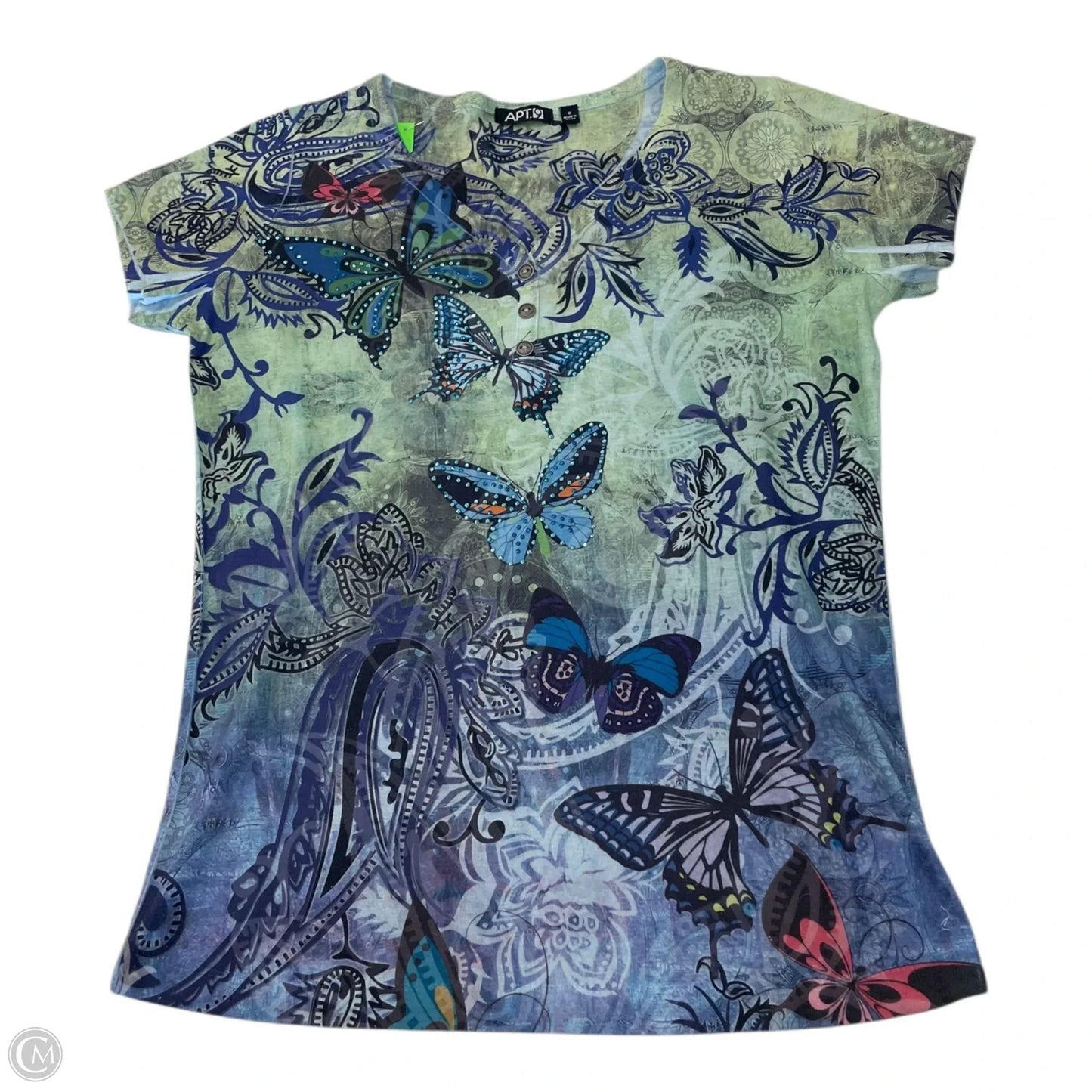 Top Short Sleeve By Apt 9 In Green, Size: S