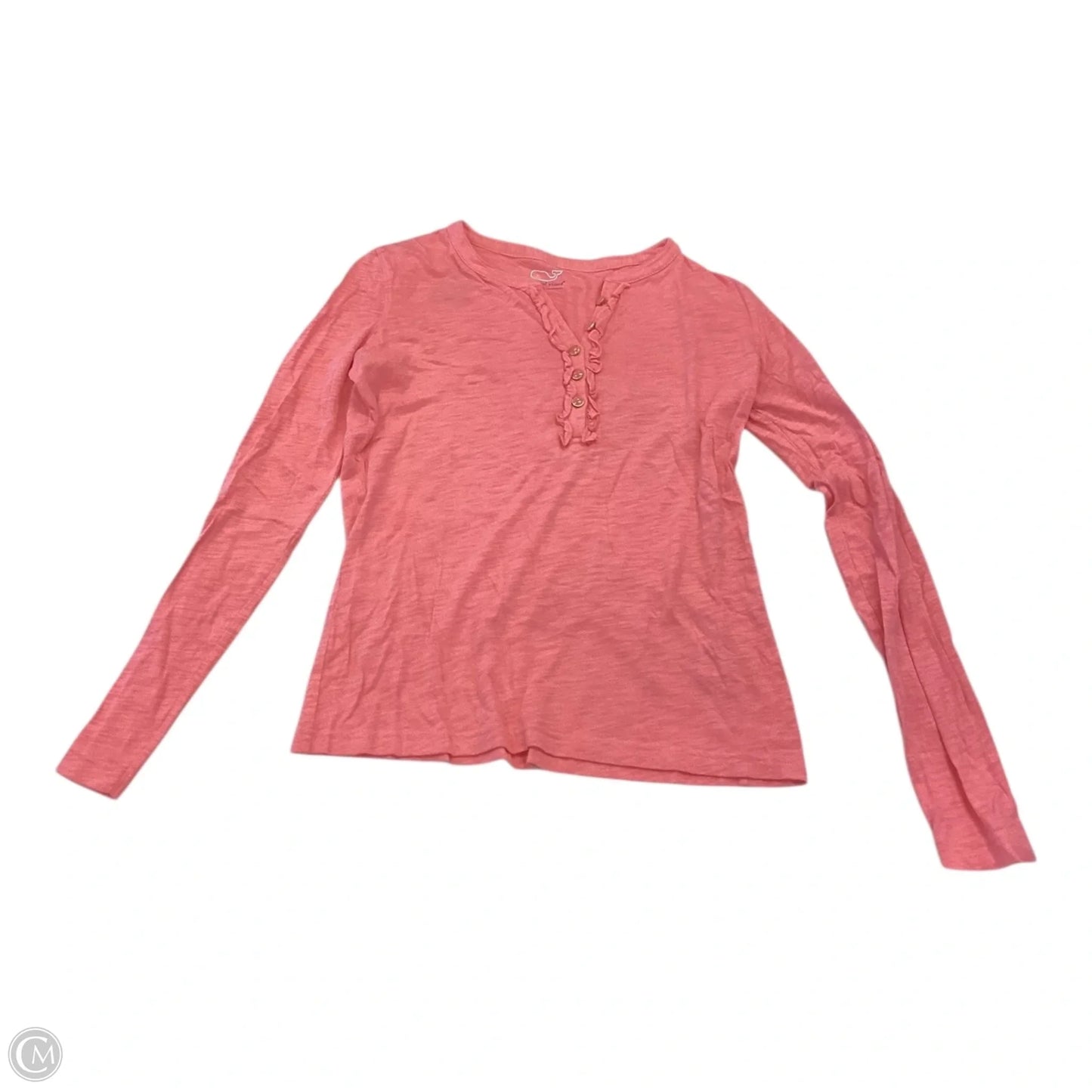 Top Long Sleeve By Vineyard Vines In Coral, Size: S