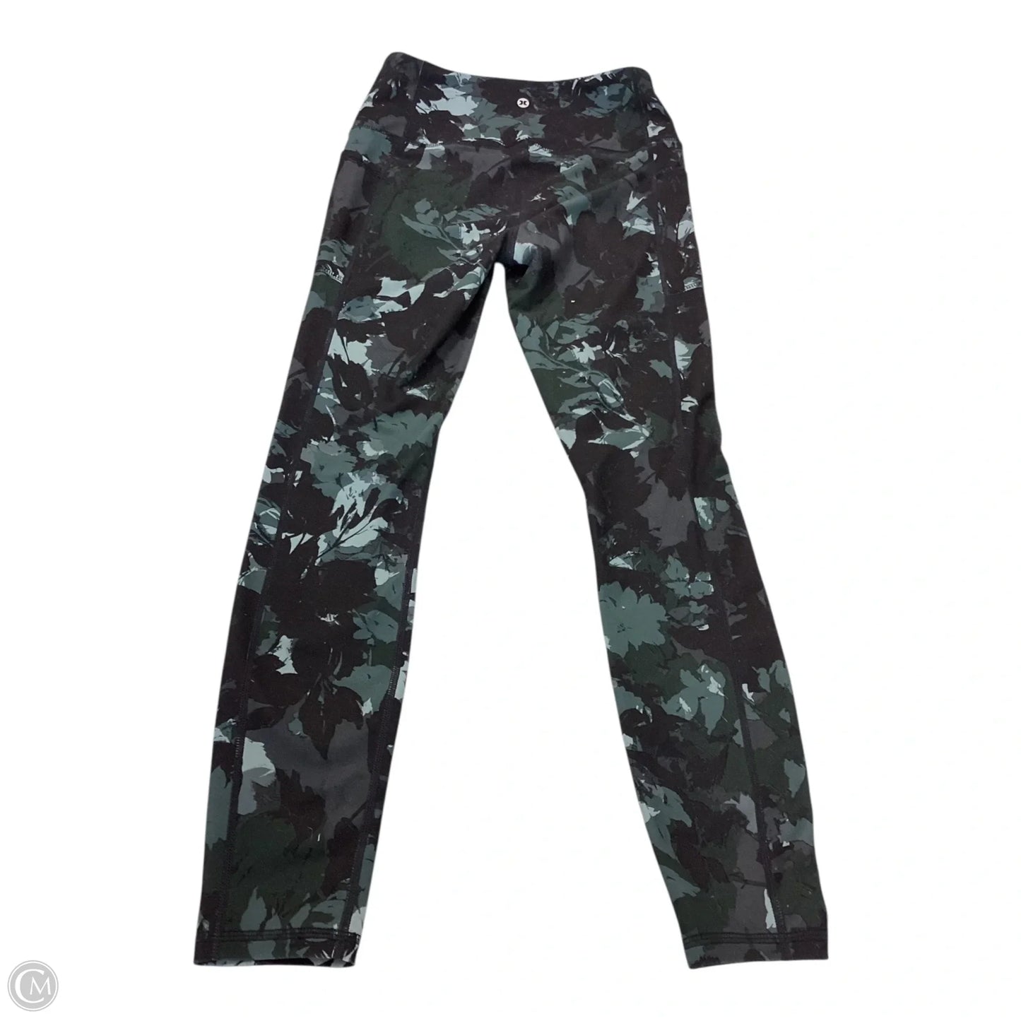 Athletic Leggings By Rbx In Green & Grey, Size: S