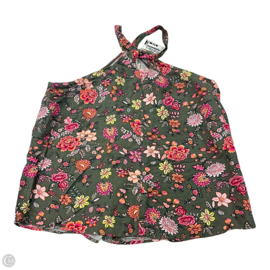 Top Sleeveless By Loft In Floral Print, Size: S