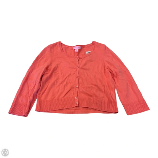 Cardigan Designer By Lilly Pulitzer In Coral, Size: M