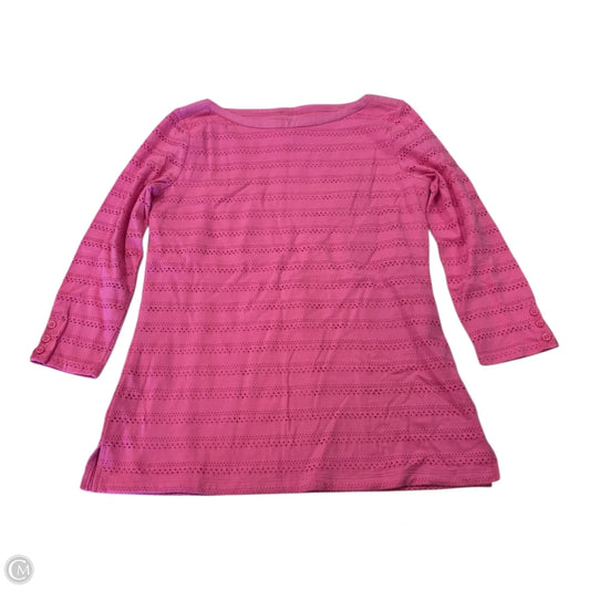 Top 3/4 Sleeve By Talbots In Pink, Size: Sp