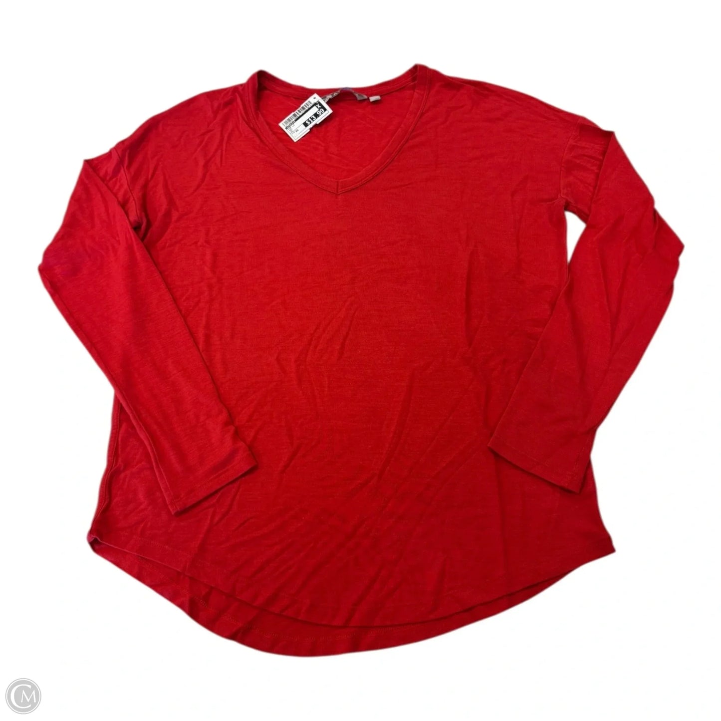 Top Long Sleeve By Athleta In Red, Size: Xs