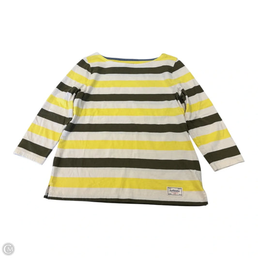Top 3/4 Sleeve By Talbots In Striped Pattern, Size: S