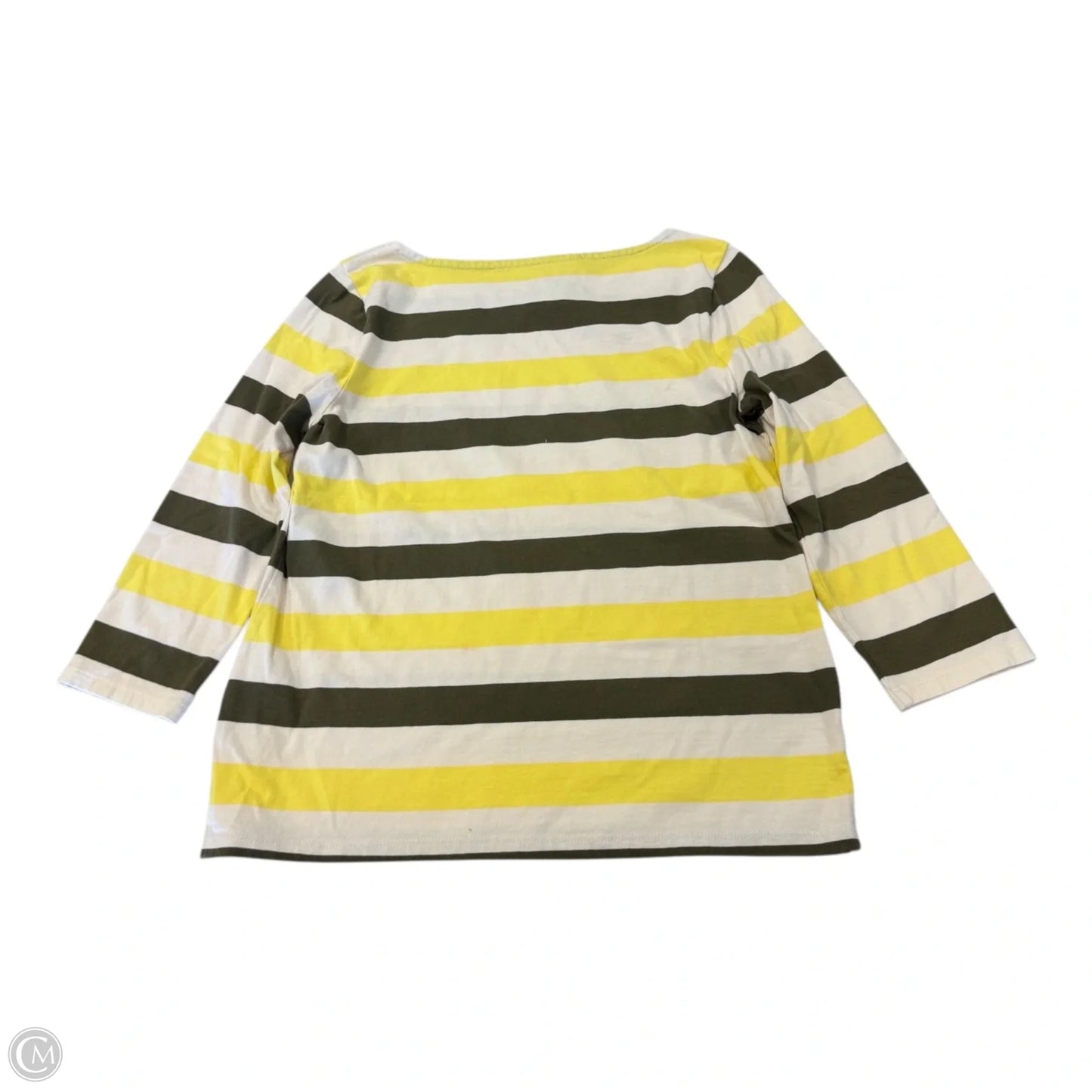 Top 3/4 Sleeve By Talbots In Striped Pattern, Size: S