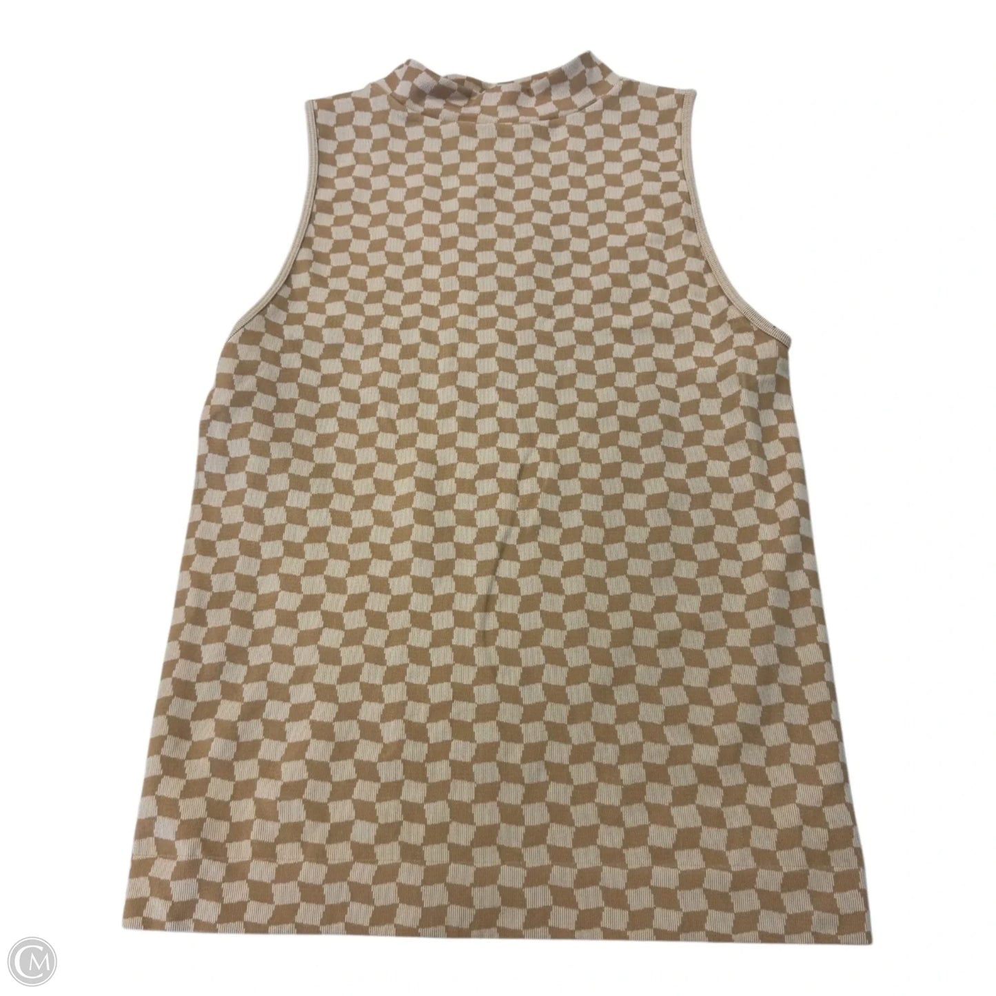 Top Sleeveless By Clothes Mentor In Tan, Size: 1x