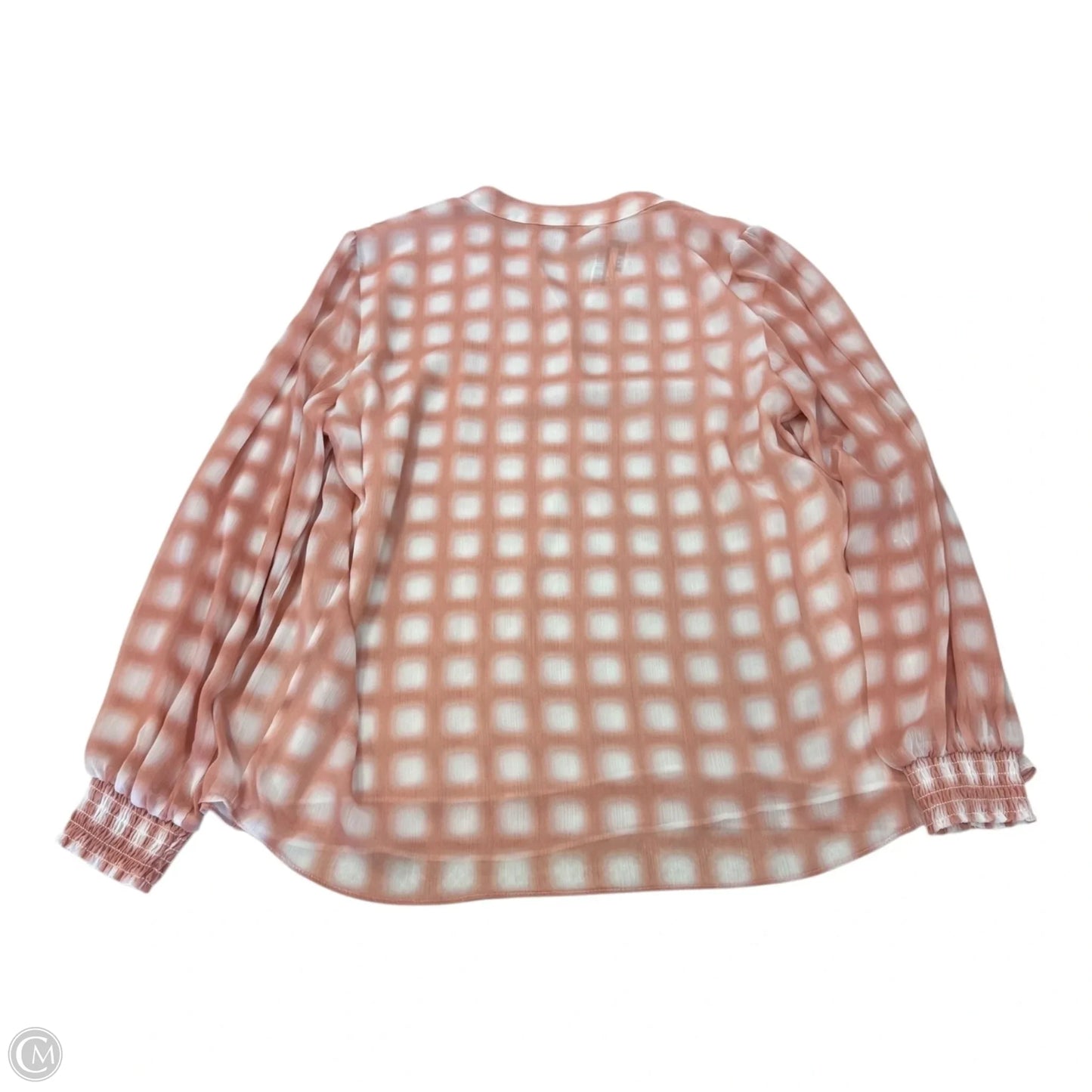 Top Long Sleeve By Calvin Klein In Pink, Size: M