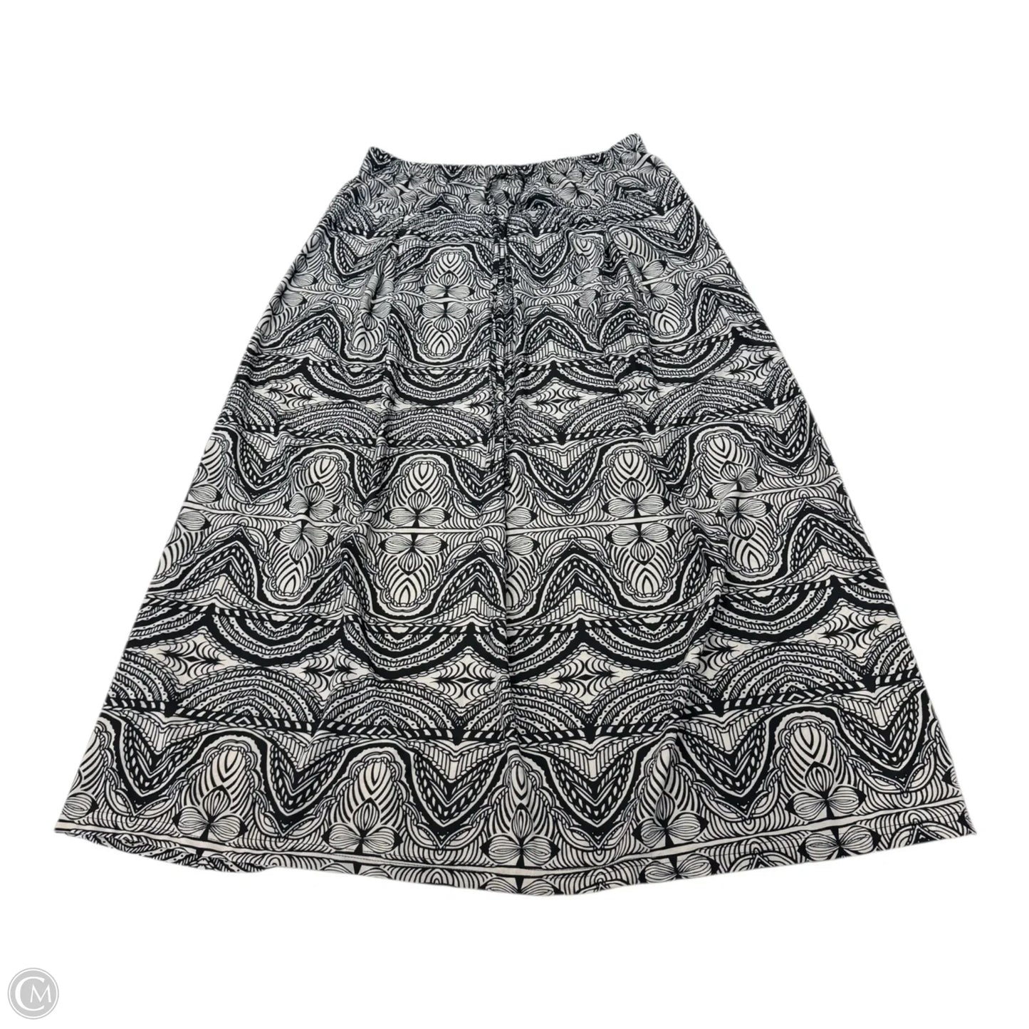 Skirt Maxi By Metro 7 In Black & Cream, Size: L
