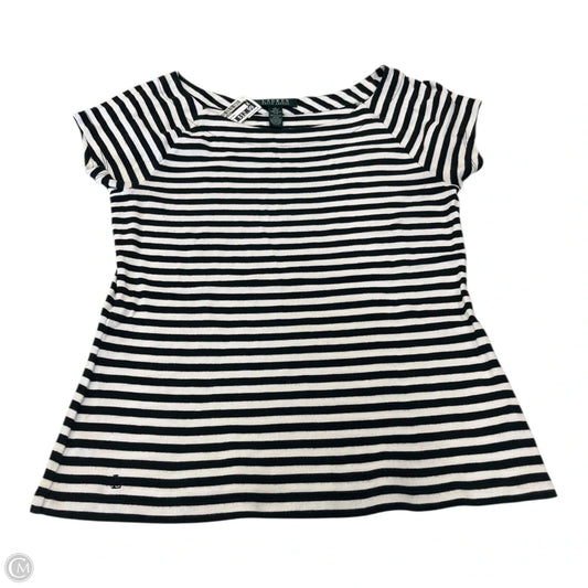 Top Short Sleeve By Ralph Lauren In Striped Pattern, Size: L