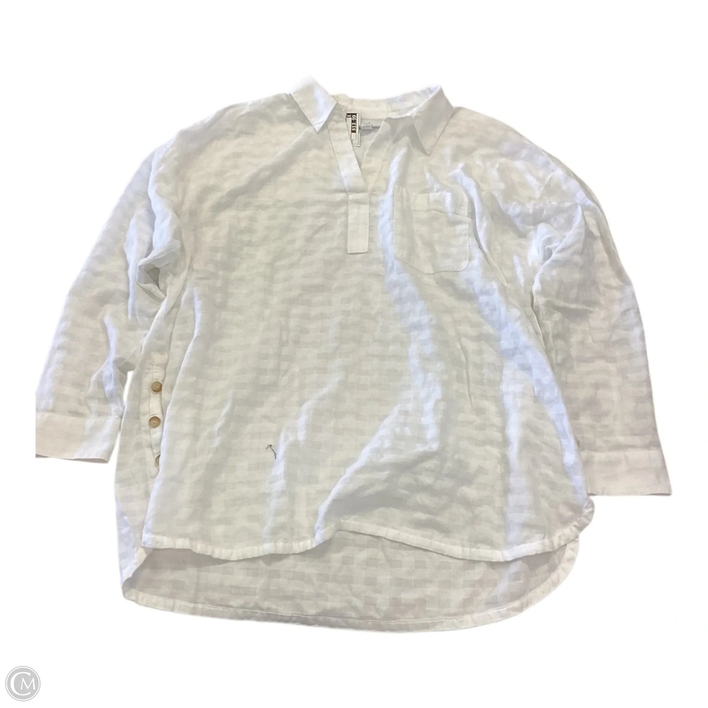 Top Long Sleeve By J. Jill In White, Size: L