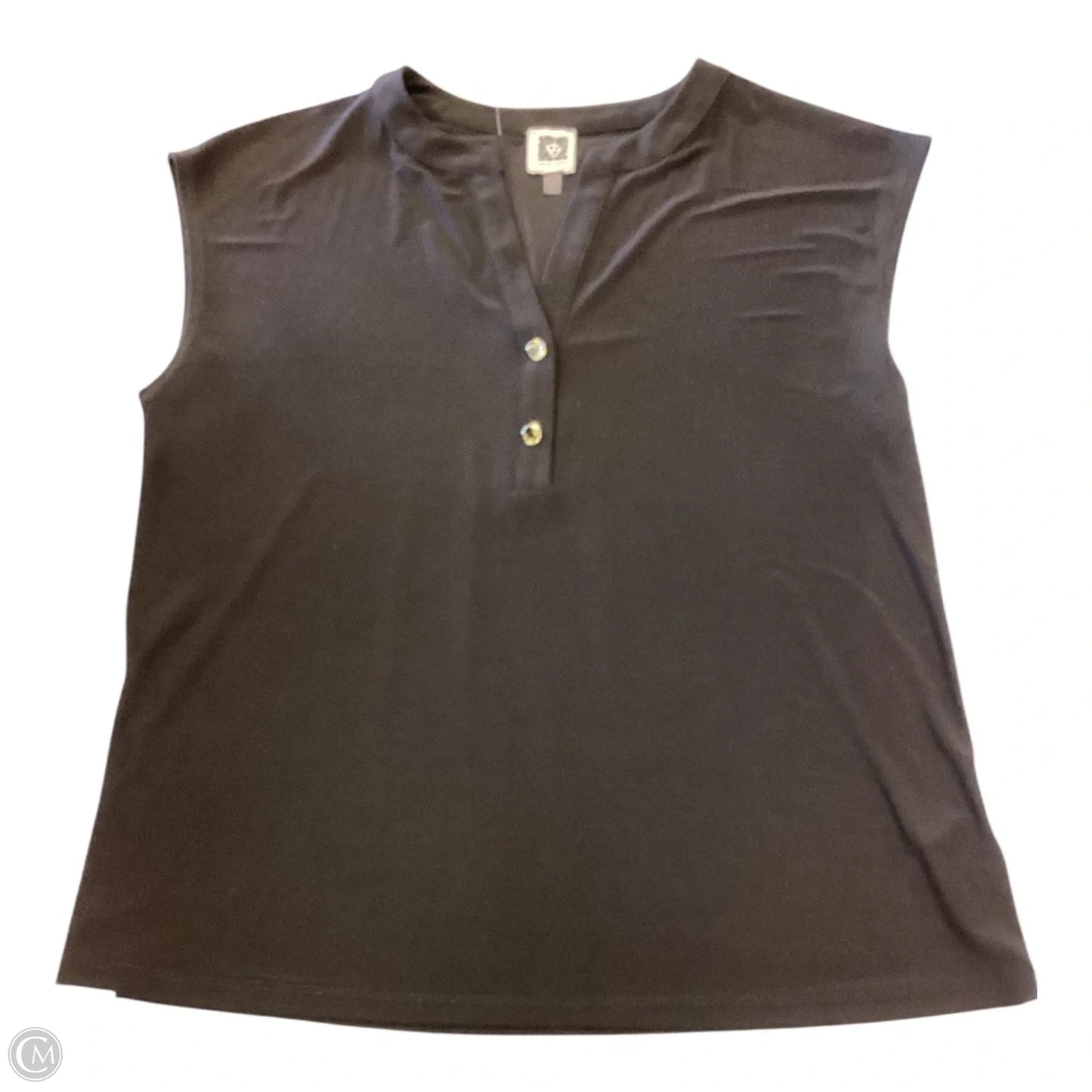 Top Sleeveless By Anne Klein In Black, Size: M