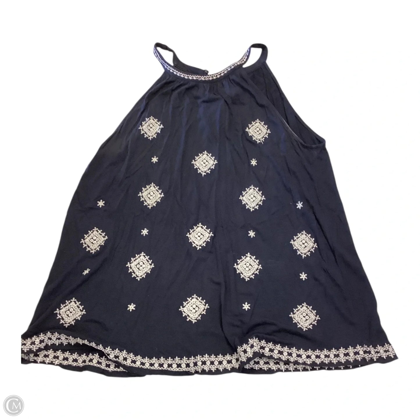 Top Sleeveless By Loft In Navy, Size: M