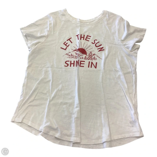 Top Short Sleeve Basic By Old Navy In Cream, Size: Xl