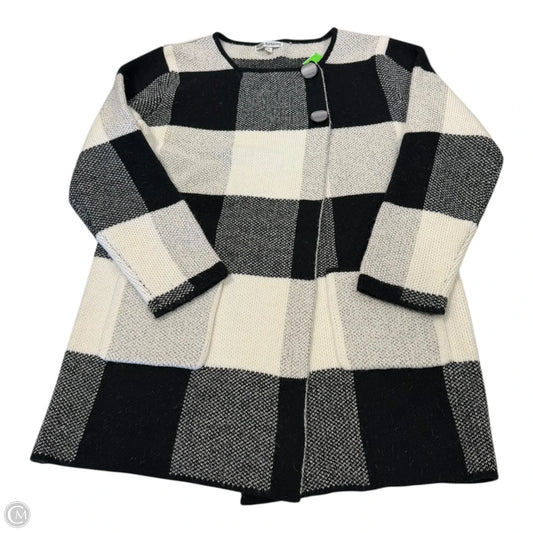 Cardigan By Clothes Mentor In Black & White, Size: M