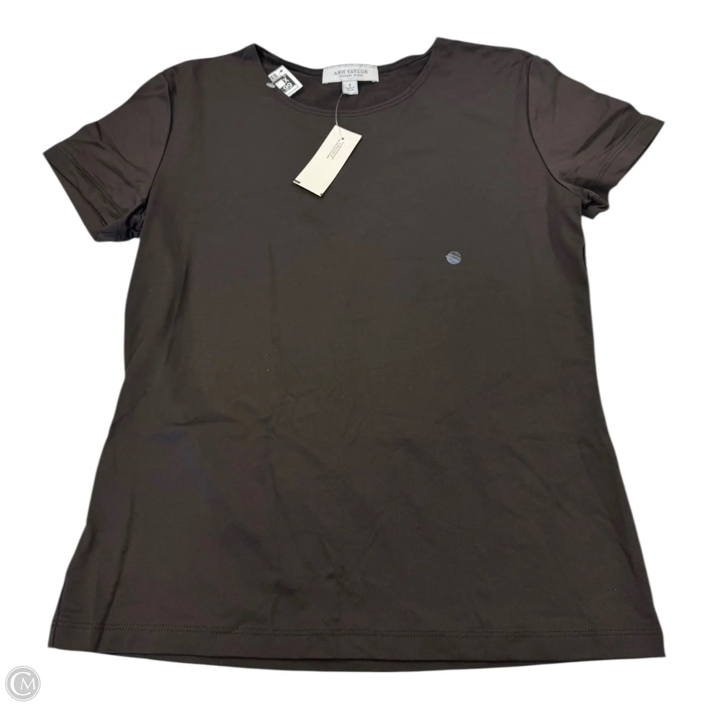Top Short Sleeve By Ann Taylor In Brown, Size: S