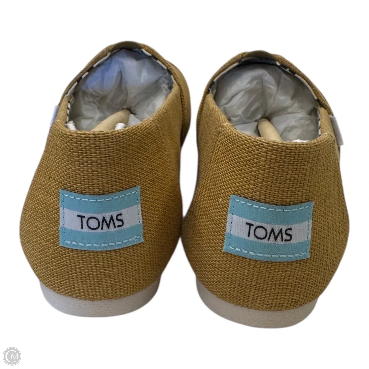 Shoes Flats By Toms In Gold, Size: 5