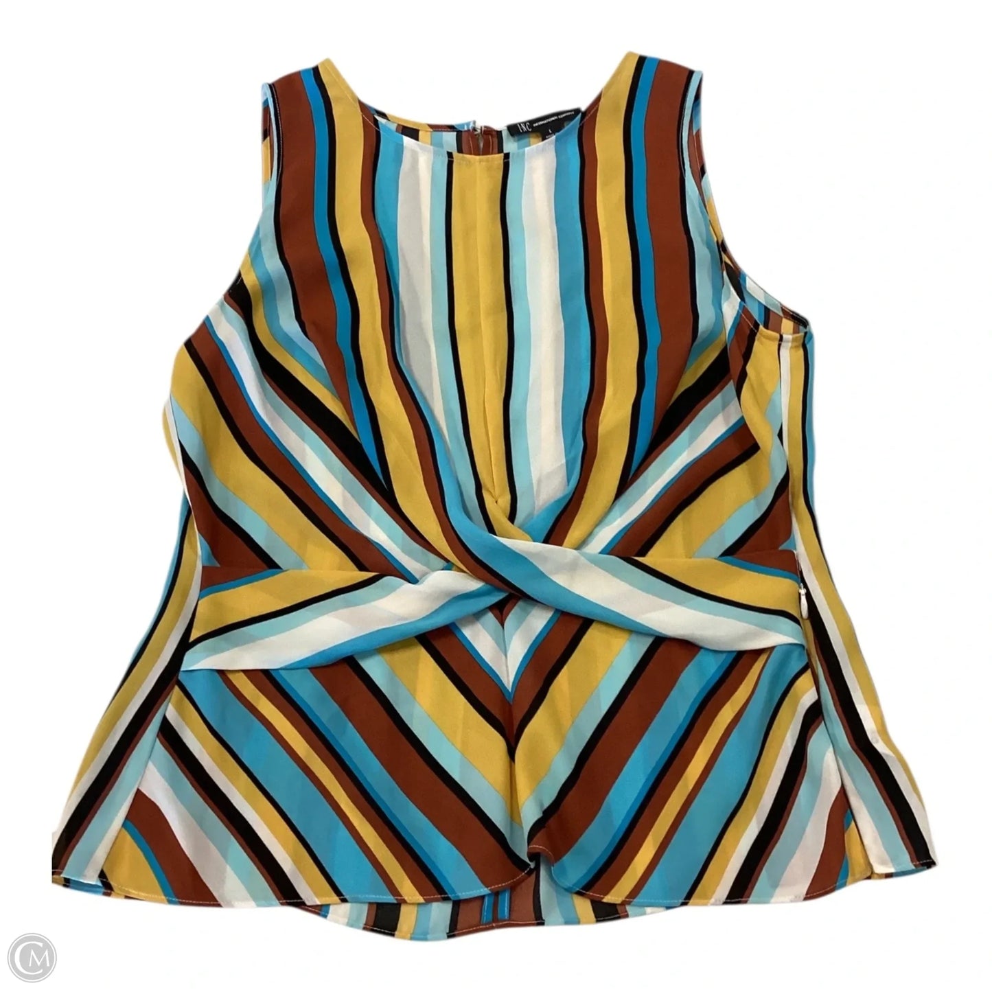 Top Sleeveless By Inc In Striped Pattern, Size: L