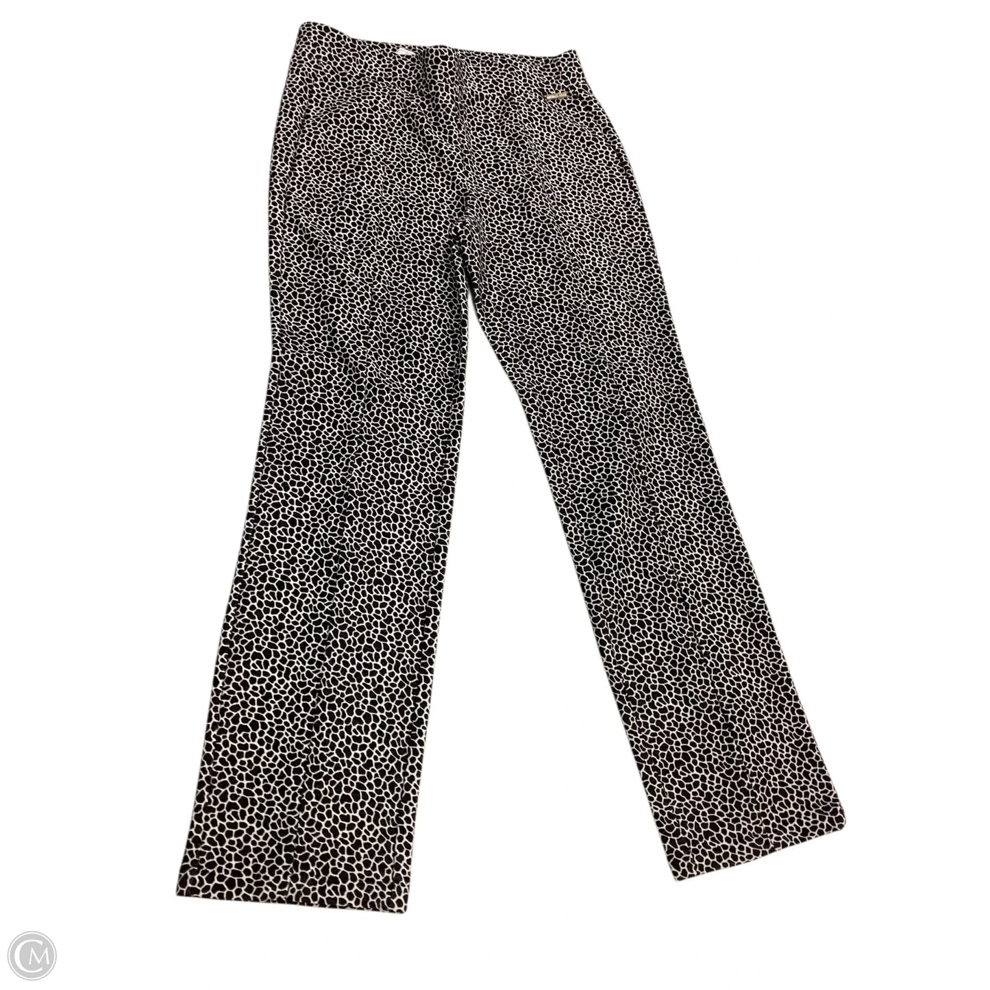 Pants Cropped By Michael By Michael Kors In Black & White, Size: S