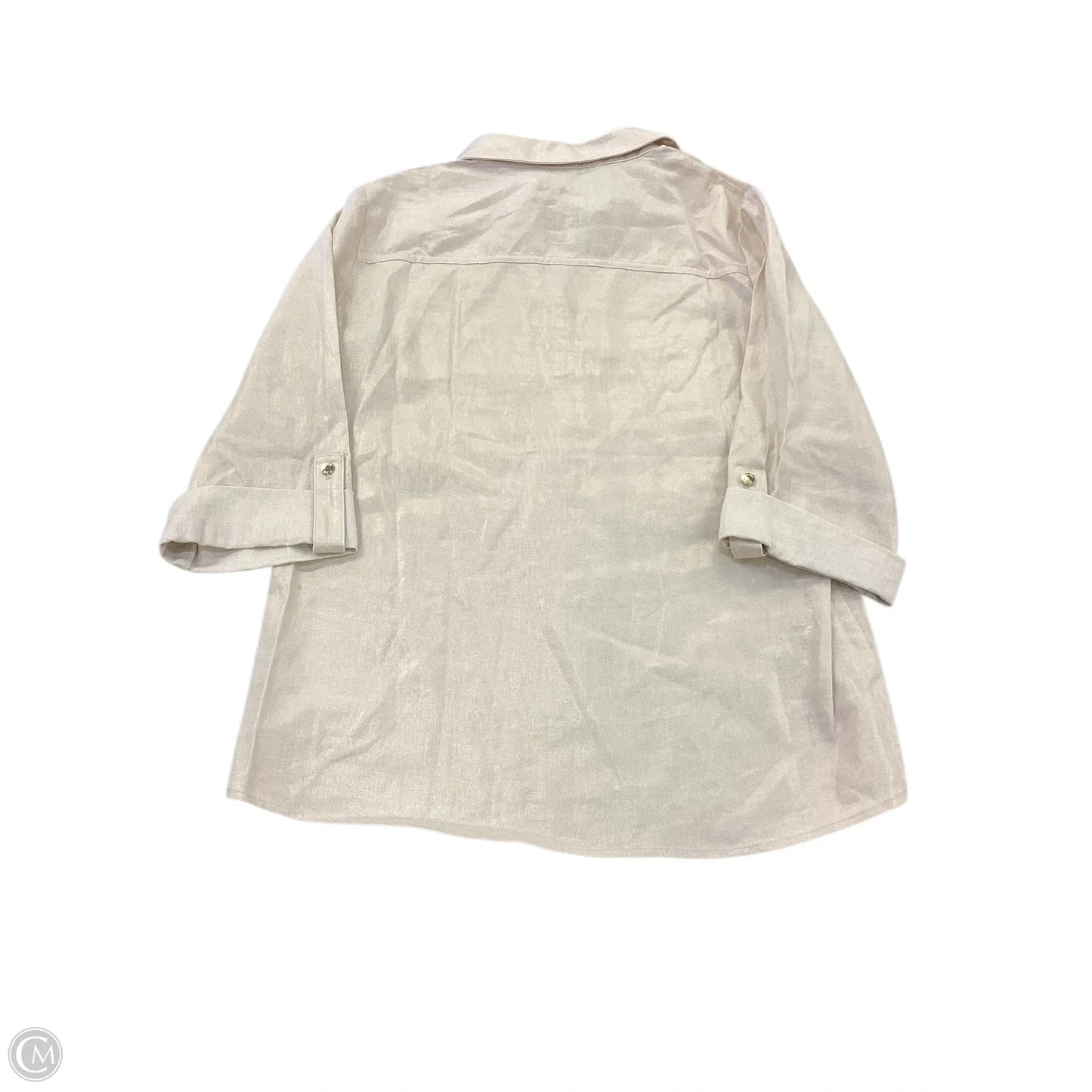 Top 3/4 Sleeve By Anne Klein In Gold, Size: S