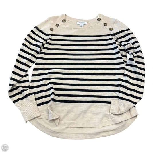 Sweater By Liz Claiborne In Striped Pattern, Size: L