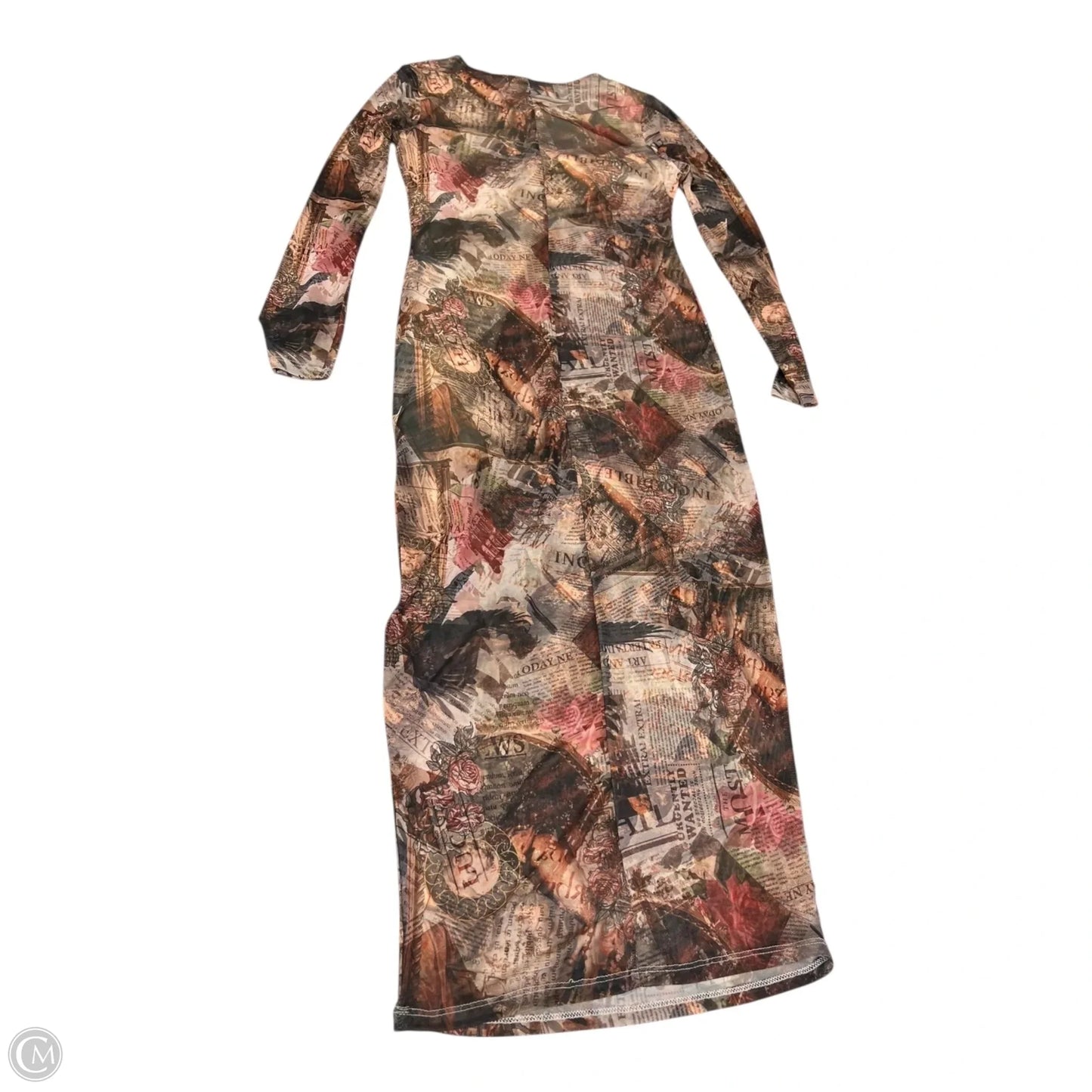 Dress Casual Maxi By Almost Famous In Brown, Size: L