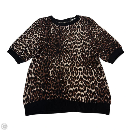 Sweater By Carolyn Taylor In Animal Print, Size: Xl