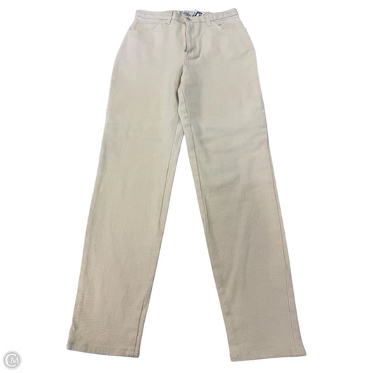 Pants Cropped By Moda Intl In Cream, Size: 12