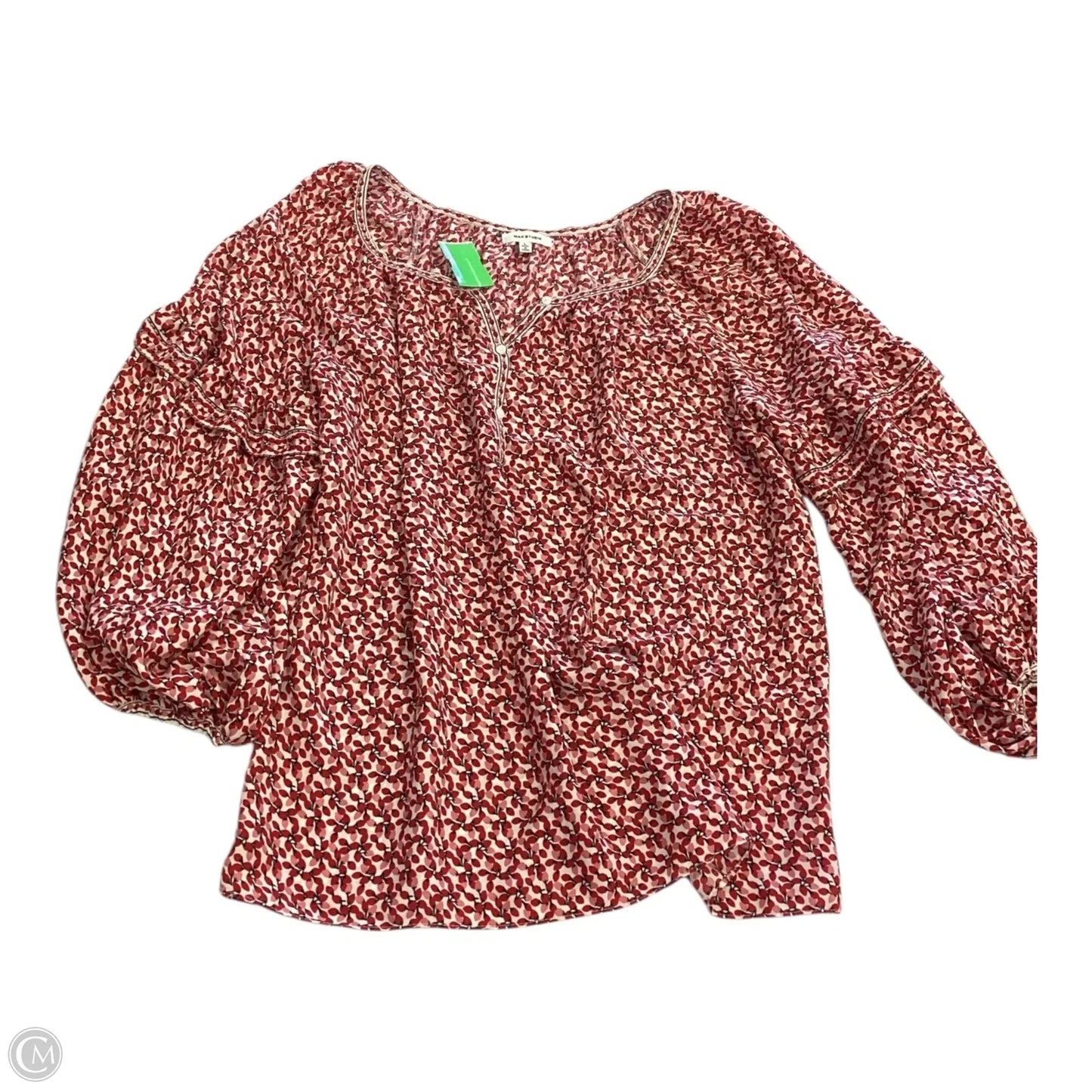Top 3/4 Sleeve By Max Studio In Floral Print, Size: L