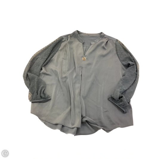 Blouse 3/4 Sleeve By Clothes Mentor In Blue, Size: 3x