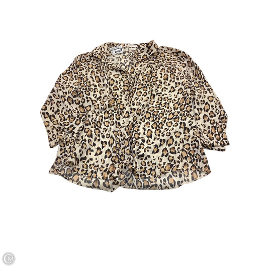 Blouse 3/4 Sleeve By Van Heusen In Animal Print, Size: Xxl