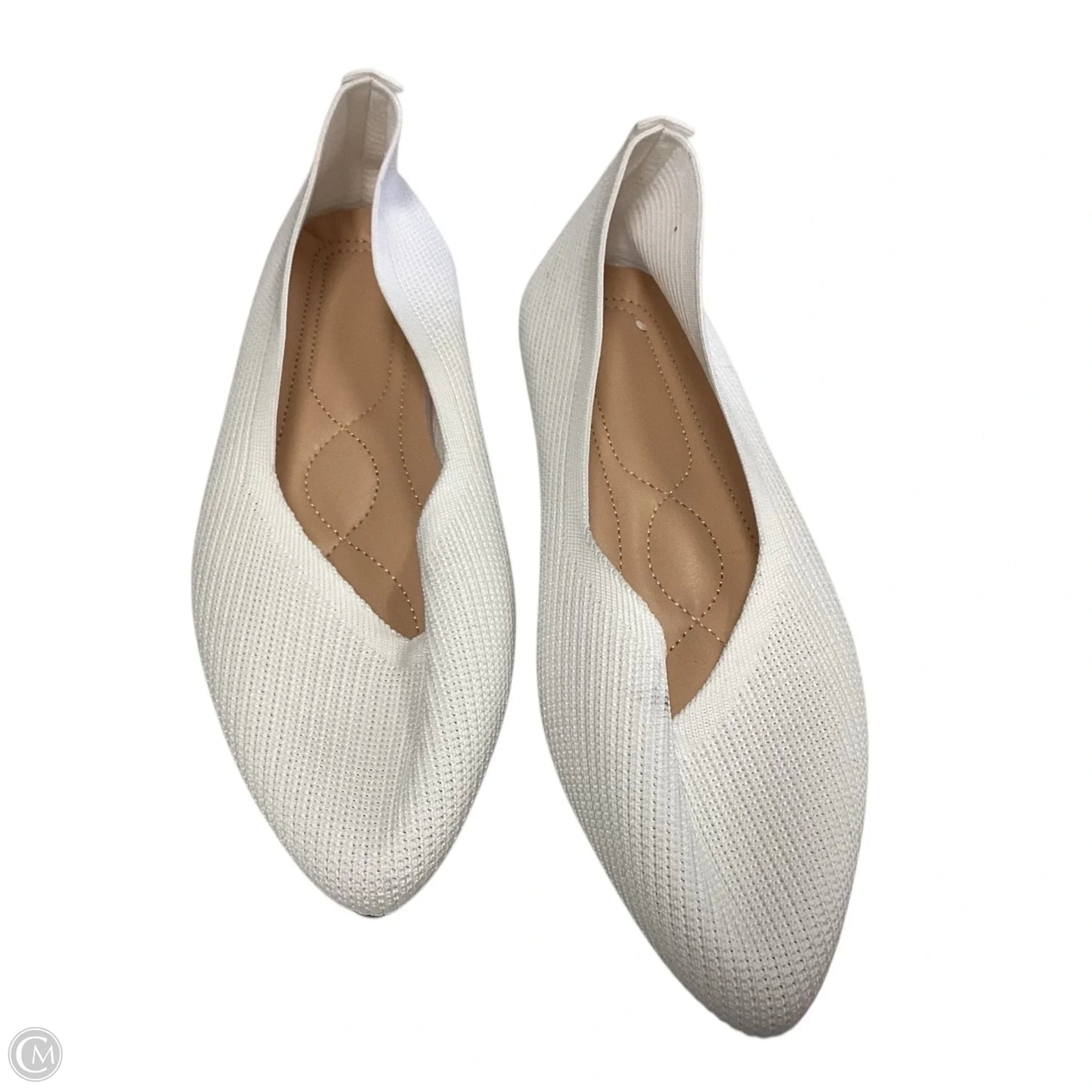 Shoes Flats By Clothes Mentor In White, Size: 9.5