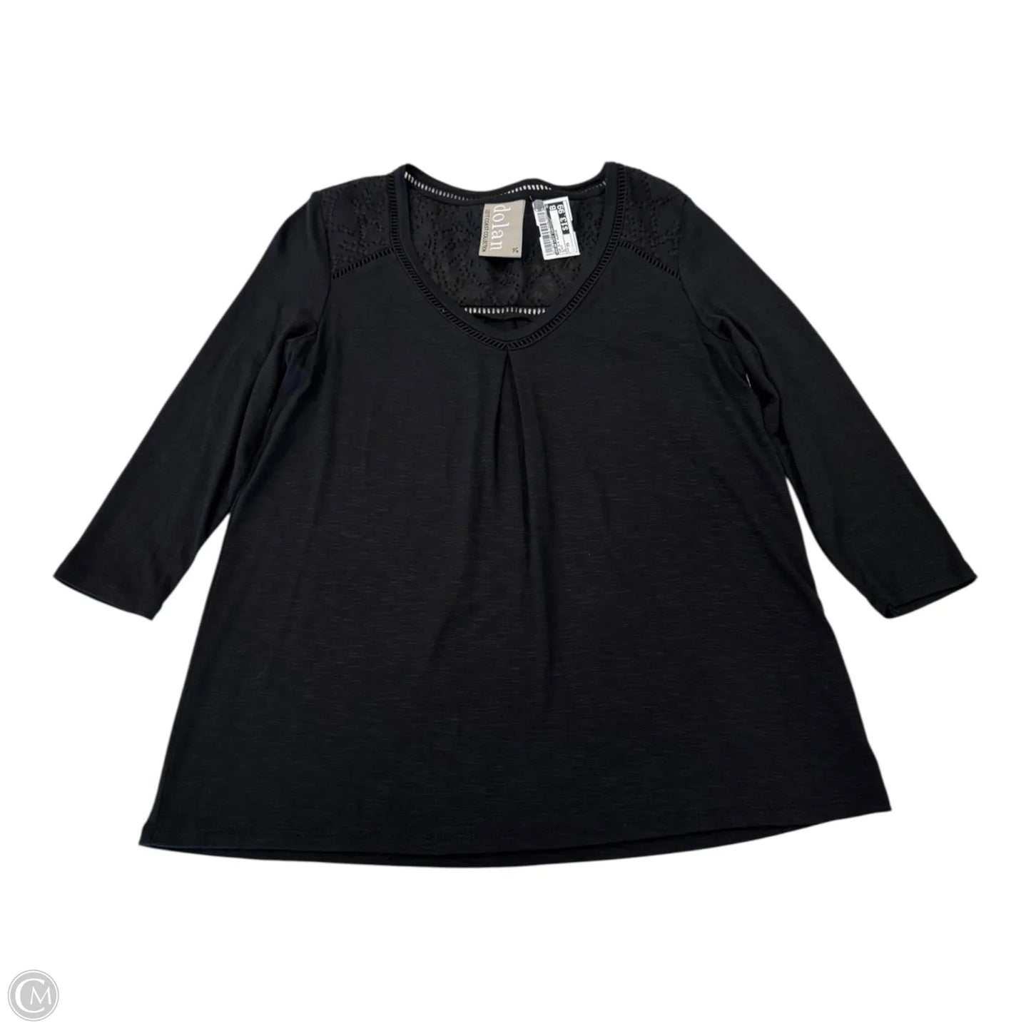 Top 3/4 Sleeve By Dolan Left Coast In Black, Size: Xs