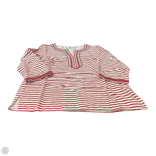 Top 3/4 Sleeve By Charter Club In Striped Pattern, Size: M