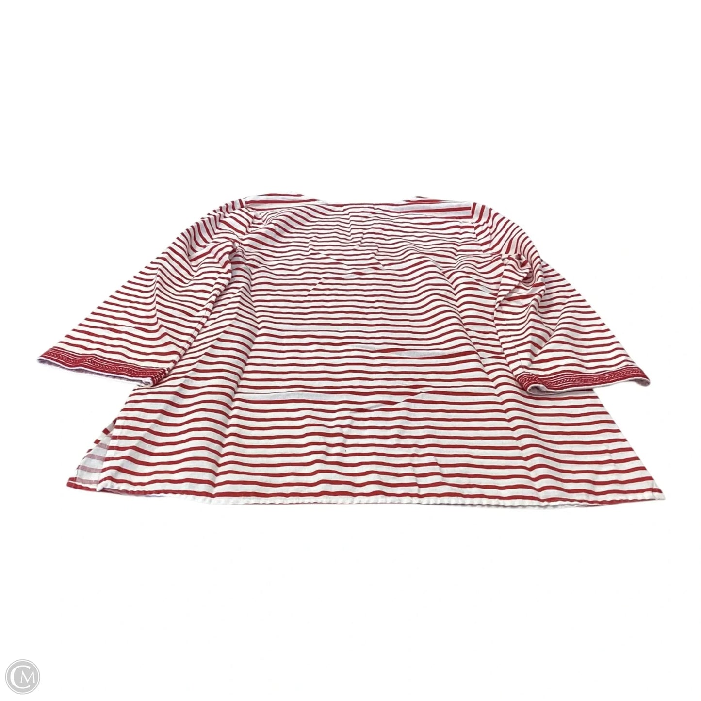 Top 3/4 Sleeve By Charter Club In Striped Pattern, Size: M