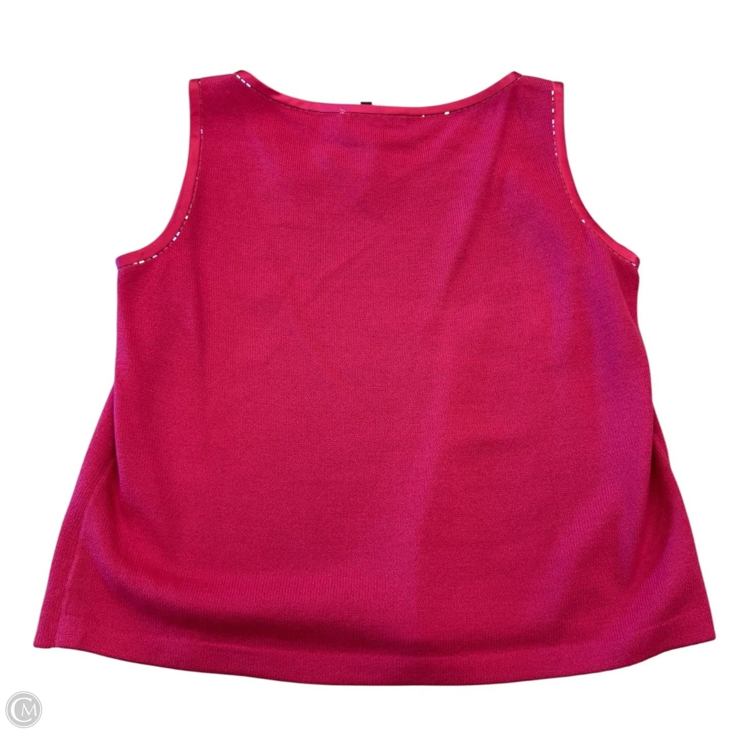 Top Sleeveless By St. John In Pink, Size: L